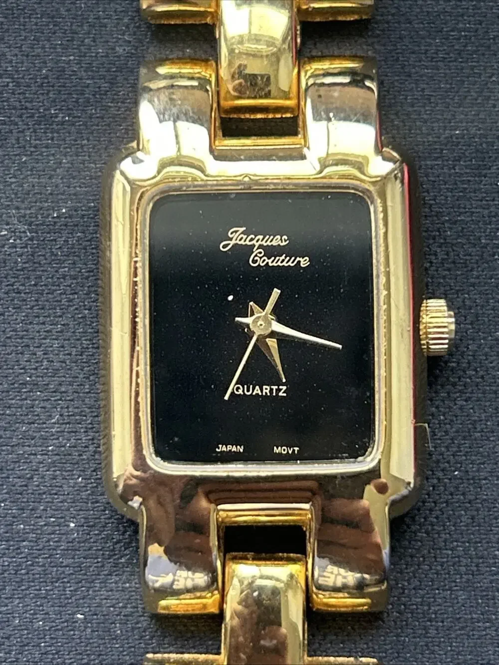 Jacques Couture Gold Tone Black Dial Women’s Quartz Watch